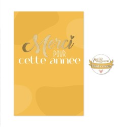 CARTE & PIN'S MERCI POUR CETTE ANNEE MEILLEURE MAITRESSE
