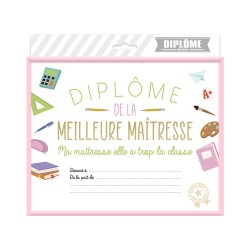 CADRE DIPLOME DE LA MEILLEURE MAITRESSE
