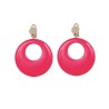 PAIRE DE BOUCLES D'OREILLES FLUO ROSE PAIRE DE BOUCLES D'OREILLES FLUO ROSE