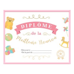CADRE DIPLOME DE LA MEILLEURE NOUNOU