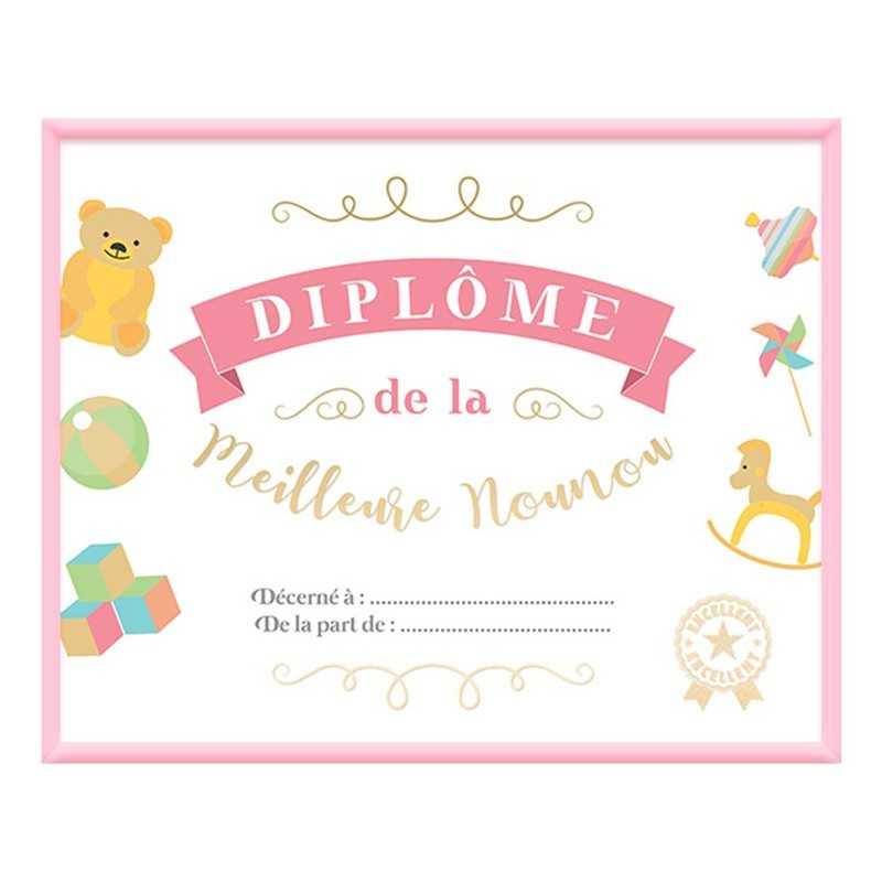 CADRE DIPLOME DE LA MEILLEURE NOUNOU