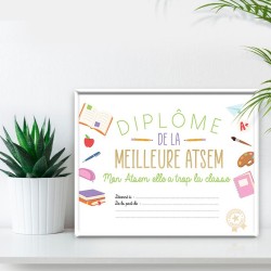 CADRE DIPLOME DE LA MEILLEURE ATSEM