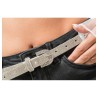 CEINTURE BLANCHE AVEC STRASS ARGENT 117CM X 1.8CM