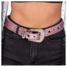 CEINTURE BOUCLE STRASS ET PAILLETTES ROSE 112CM X 3.8 CM