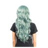 PERRUQUE MANGA LUNA CHEVEUX LONGS ONDULES VERT SANS FRANGE