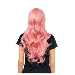 PERRUQUE MANGA LUNA CHEVEUX LONGS ONDULES ROSE SANS FRANGE