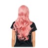 PERRUQUE MANGA LUNA CHEVEUX LONGS ONDULES ROSE SANS FRANGE