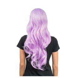 PERRUQUE MANGA LUNA CHEVEUX LONGS ONDULES LILAS SANS FRANGE