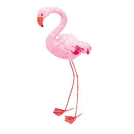 FLAMANT ROSE DECORATION PLUMES ROSES 45 X 115 CM
