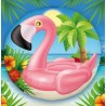 BALLON METALLIQUE ROND 45 CM FLAMANT ROSE  BALLON METALLIQUE ROND 45 CM FLAMANT ROSE