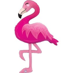 BALLON METALLIQUE FLAMANT ROSE FLAMINGO 112 CM 
