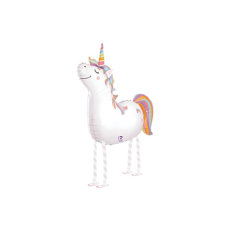 BALLON METALLIQUE MARCHEUR  AIRWALKER LICORNE 97 CM  BALLON METALLIQUE MARCHEUR  AIRWALKER LICORNE 97 CM