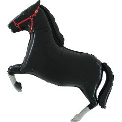 BALLON METALLIQUE CHEVAL NOIR 90 CM