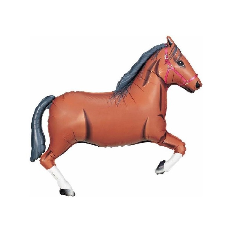 BALLON METALLIQUE  CHEVAL MARRON 90 CM BALLON METALLIQUE  CHEVAL MARRON 90 CM