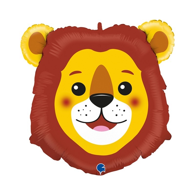 BALLON METALLIQUE TETE DE LION 74 CM 