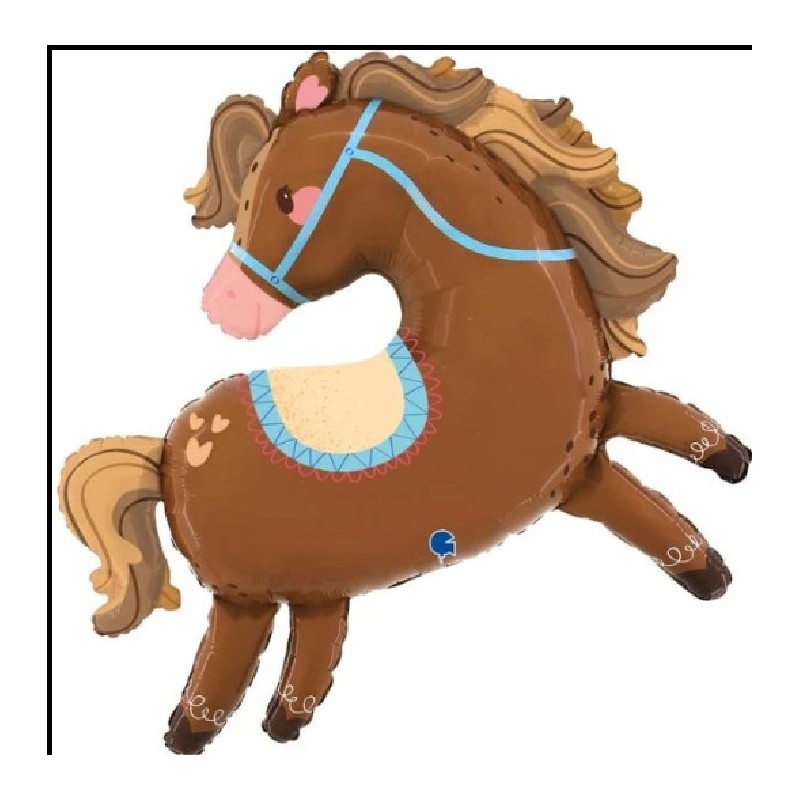 BALLON METALLIQUE CHEVAL MARRON 94 CM BALLON METALLIQUE CHEVAL MARRON 94 CM