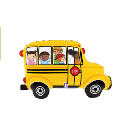 BALLON METALLIQUE BUS SCOLAIRE 74 CM 