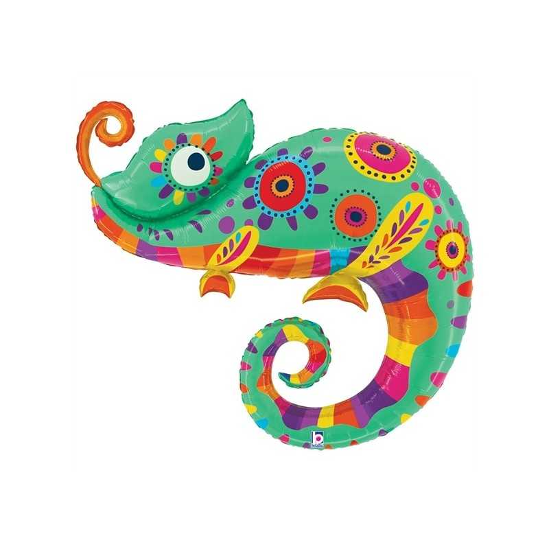 BALLON METALLIQUE CAMELEON 99 CM 