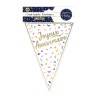 GUIRLANDE FANIONS JOYEUX ANNIVERSAIRE CONFETTI PARTY 3M