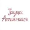 GUIRLANDE BALLON  JOYEUX ANNIVERSAIRE ROSE GOLD 3 METRES 