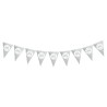 GUIRLANDE FANION JOYEUX ANNIVERSAIRE ARGENTEE 300 CM 