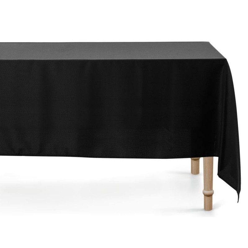NAPPE EN TISSU NOIR 180 CM X 300 CM  NAPPE EN TISSU NOIR 180 CM X 300 CM