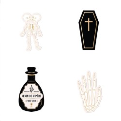 CONFETTIS DE TABLE HALLOWEEN SQUELETTE FIOLE ET CERCEUIL