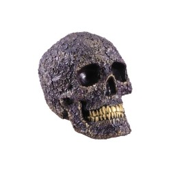 CRANE FLEURI POLYRESINE VIOLET 13CM X 22CM X 16CM