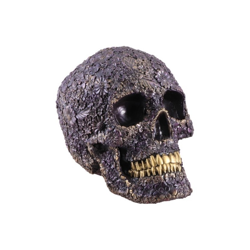 CRANE FLEURI POLYRESINE VIOLET 13CM X 22CM X 16CM CRANE FLEURI POLYRESINE VIOLET 13CM X 22CM X 16CM