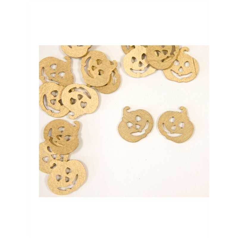 CONFETTIS BOIS OR SATINE CITROUILLE