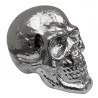 TETE DE MORT ARGENT  17 CM X 11.5 X 13.5 CM  TETE DE MORT ARGENT  17 CM X 11.5 X 13.5 CM