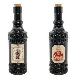 BOUTEILLE EN VERRE NOIR HALLOWEEN ASSORTIMENT