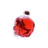 BOUTEILLE EN VERRE TETE DE MORT OU CRANE TRANSPARENT 400 ML 8.5X10X14CM