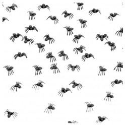 LOT 80 MINI ARAIGNEES NOIRES 1.5 X 2.3 CM