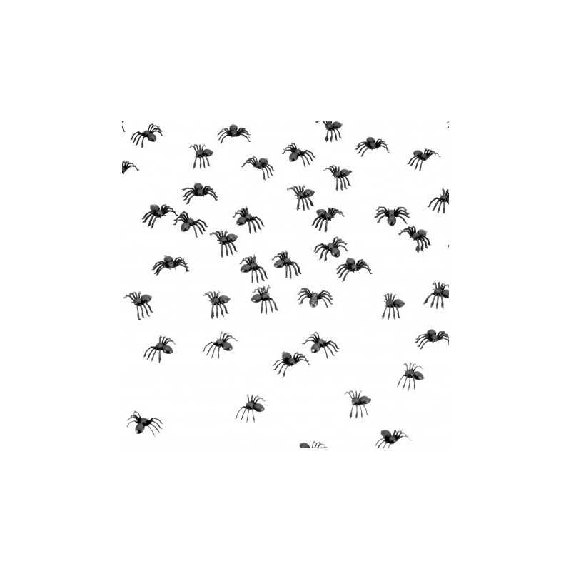 LOT 80 MINI ARAIGNEES NOIRES 1.5 X 2.3 CM