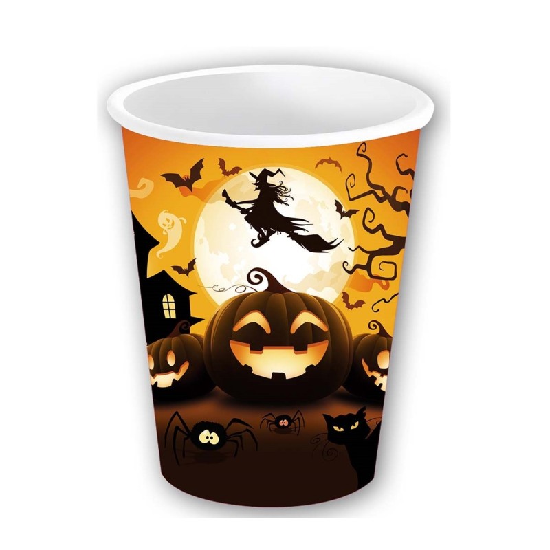 6 GOBELETS HALLOWEEN CITROUILLES ET CHATEAU HANTE 355 ML 6 GOBELETS HALLOWEEN CITROUILLES ET CHATEAU HANTE 355 ML