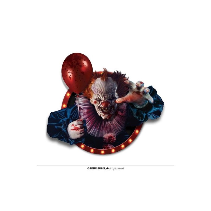 DECORATION HALLOWEEN MUR CLOWN CA 70 X 80 CM ADHESIF DECORATION HALLOWEEN MUR CLOWN CA 70 X 80 CM ADHESIF
