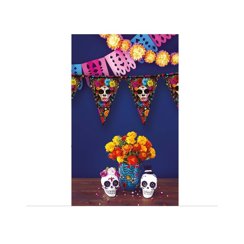 GUIRLANDE HALLOWEEN FANION CATRINA JOUR DES MORTS 300 CM  GUIRLANDE HALLOWEEN FANION CATRINA JOUR DES MORTS 300 CM