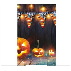 GUIRLANDE FANION HALLOWEEN CITROUILLE ET FANTOMES 300 CM