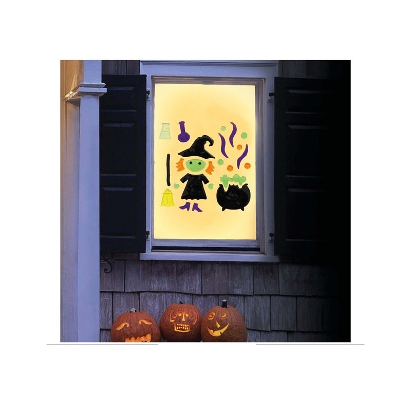 DECORATION HALLOWEEN GEL SORCIERE DECORATION HALLOWEEN GEL SORCIERE