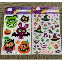 AUTOCOLLANT HALLOWEEN AVEC YEUX MOBILE