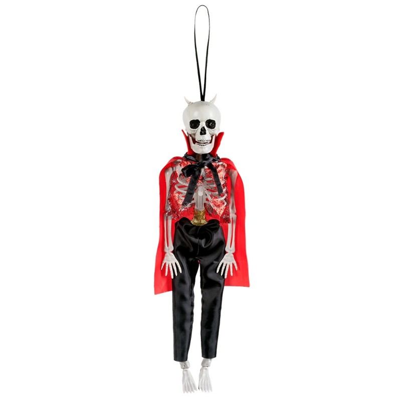 DECORATION HALLOWEEN SUSPENDUE SQUELETTE DIABLE 40 CM  DECORATION HALLOWEEN SUSPENDUE SQUELETTE DIABLE 40 CM
