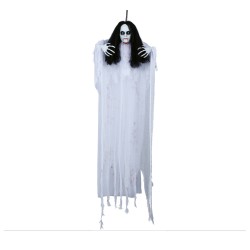 DECORATION HALLOWEEN FEMME FANTOME 120 CM LED ET SON ET MOUVEMENT