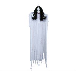 DECORATION HALLOWEEN FEMME FANTOME 120 CM LED ET SON ET MOUVEMENT 