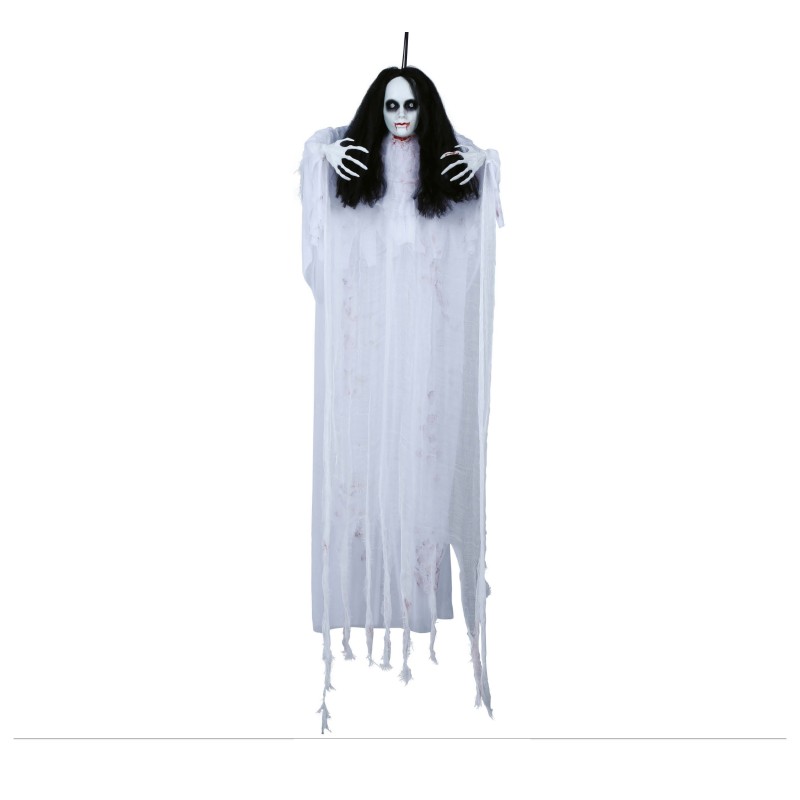 DECORATION HALLOWEEN FEMME FANTOME 120 CM LED ET SON ET MOUVEMENT  DECORATION HALLOWEEN FEMME FANTOME 120 CM LED ET SON ET MOUVEMENT