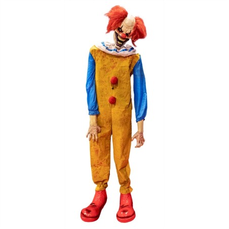 DECORATION HALLOWEEN CLOWN QUI BALANCE LA TETE 185 CM 