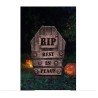 DECORATION PIERRE TOMBALE RESTE IN PEACE TETE DE MORT 56 CM 
