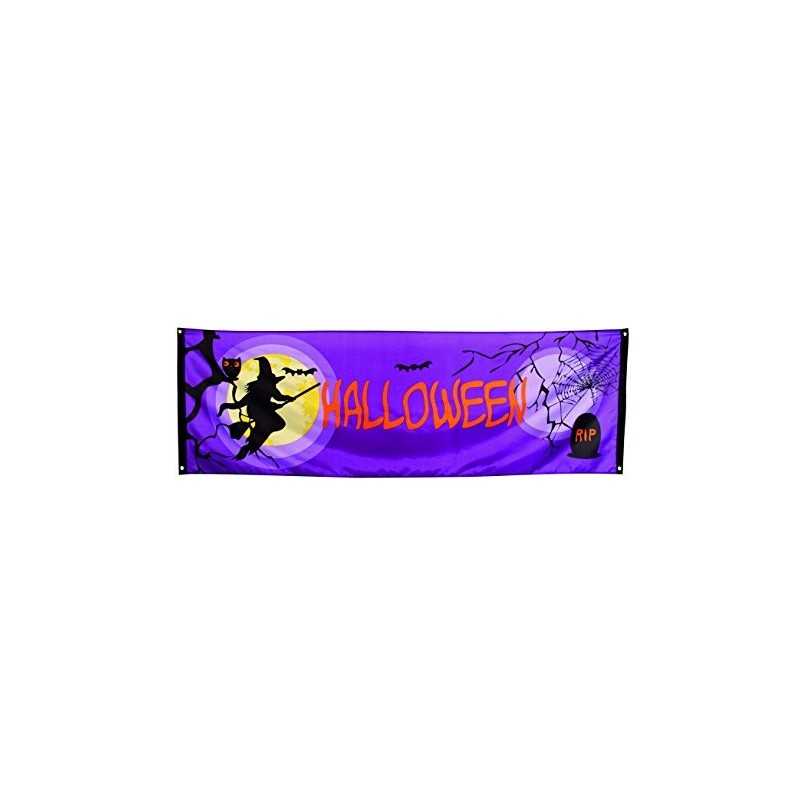 GRANDE BANNER HALLOWEEN TISSUS 220X74CM GRANDE BANNER HALLOWEEN TISSUS 220X74CM
