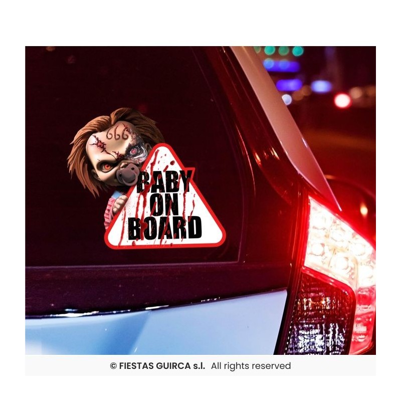 AUTOCOLLANT HALLOWEEN BABY ON BOARD 20 X 20 CM AUTOCOLLANT HALLOWEEN BABY ON BOARD 20 X 20 CM