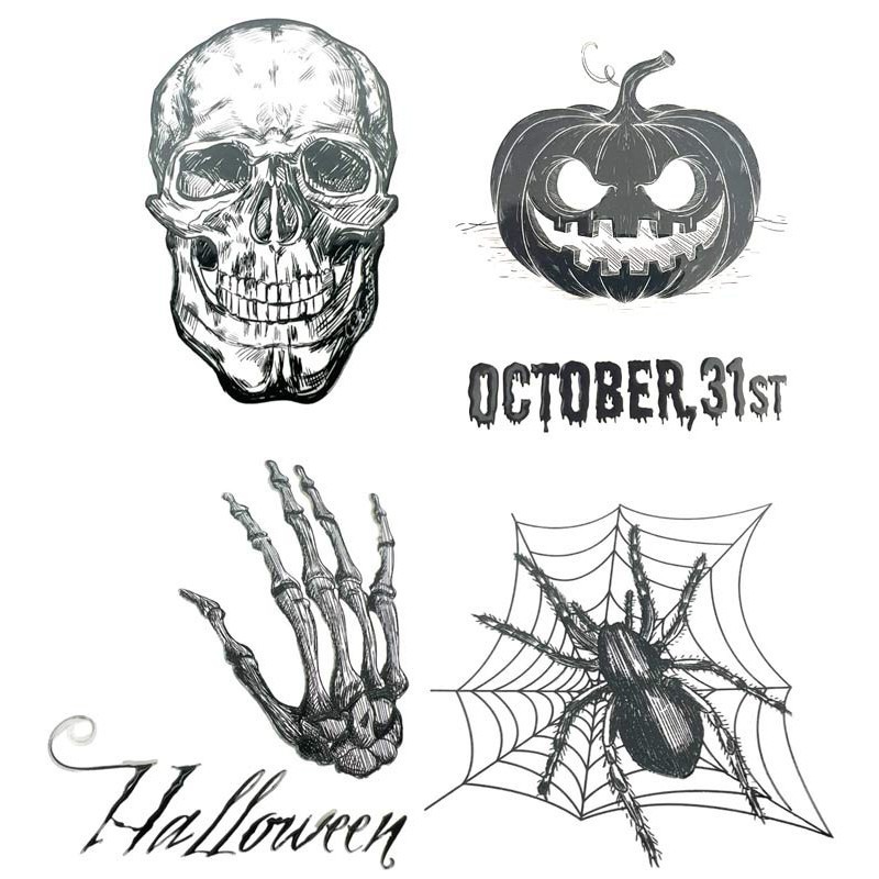 AUTOCOLLANT HALLOWEEN 4 MODEL ASSORTIS  AUTOCOLLANT HALLOWEEN 4 MODEL ASSORTIS